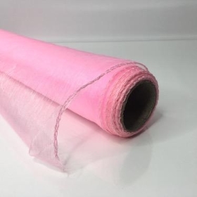 Baby Pink Organza Fabric 40cm