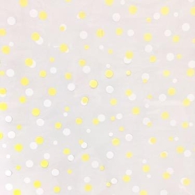 Cream And White Polka Dot Cellophane 100m