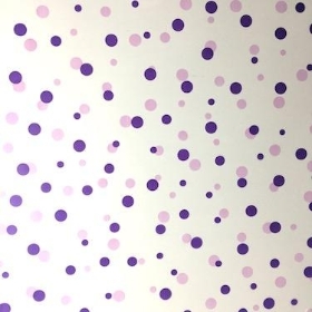 Lilac And Purple Polka Dot Cellophane 100m