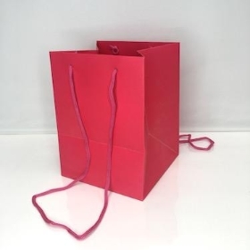  Cerise Hand Tie Bag x 10