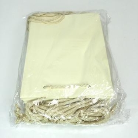 Ivory Hand Tie Bags x 10 