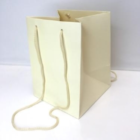 Ivory Hand Tie Bags x 10