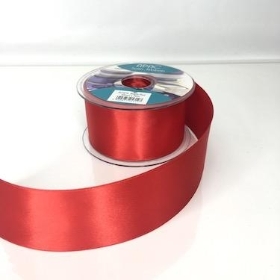 Bright Red Satin Ribbon 50mm