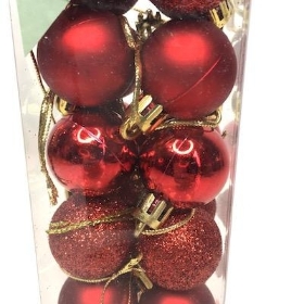 Red Bauble 3cm x 24