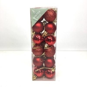 Red Bauble 3cm x 24