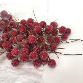 Frosted Red Berries 11mm x 180