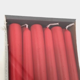 Ruby Red Tapered Candle x 12