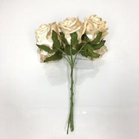 Pearl Gold Foam Rose 6cm x 6