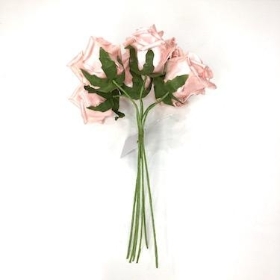 Pearl Pink Foam Rose 6cm x 6