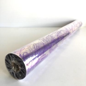 Purple Scribble Cellophane 100m
