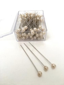 Large Pearl Headed Pins Ivory 6.5cm