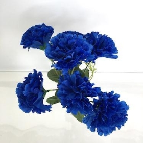 Royal Blue Carnation Bush 32cm