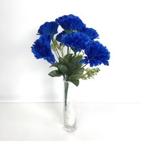 Royal Blue Carnation Bush 32cm