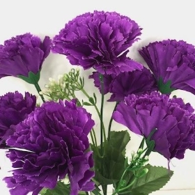 Purple Carnation Bush 32cm