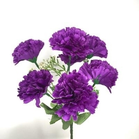 Purple Carnation Bush 32cm