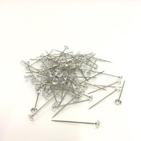 Clear Acrylic Diamante Pins 3.8cm