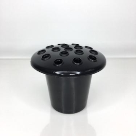 Grave Pot Insert Black Lid x 5