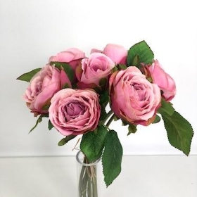 Vintage Pink Rose Bundle 25cm