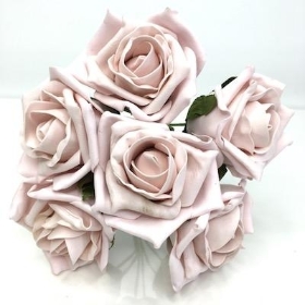 Light Pink Foam Rose 6cm x 6