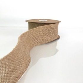 Natural Hessian Ribbon 50mm