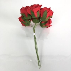 Red Foam Rose 6cm x 6