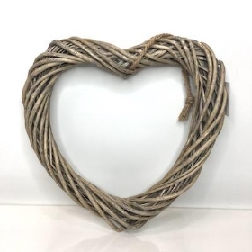 Grey Willow Heart 35cm