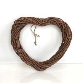 Brown Willow Heart 35cm