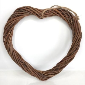 Brown Willow Heart 50cm