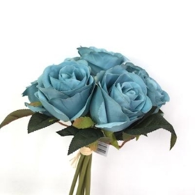 Teal Rose Bundle 31cm