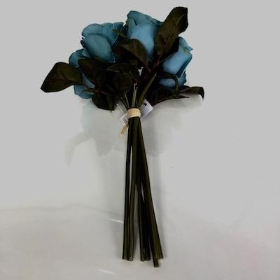 Teal Rose Bundle 31cm