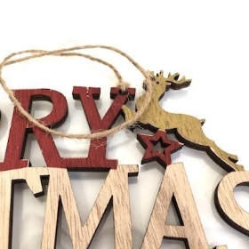 Merry Christmas Sign 20cm