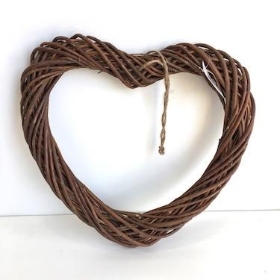 Brown Willow Heart 40cm
