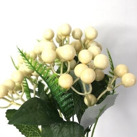 Cream Berry Bush 31cm