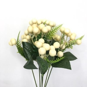 Cream Berry Bush 31cm