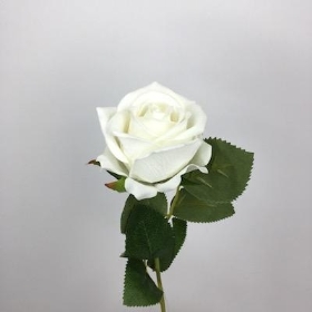 Ivory Velvet Touch Rose 50cm