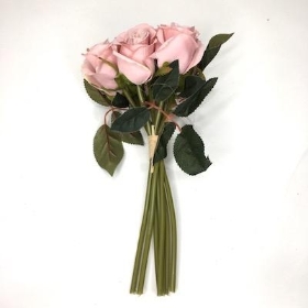 Vintage Pink Rose Bundle 31cm