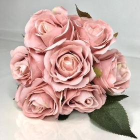 Vintage Pink Rose Bundle 31cm