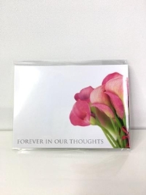 Florist Cards Forever In Our Thoughts Calla x 6