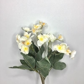 Ivory Flocked Buttercup 55cm