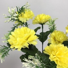 Yellow Mini Mum Bush 28cm