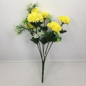 Yellow Mini Mum Bush 28cm