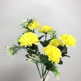 Yellow Mini Mum Bush 28cm
