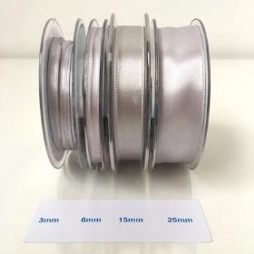 Silver Satin Ribbon 3mm