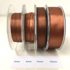 Brown Satin Ribbon 15mm