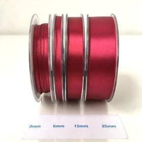 Magenta Satin Ribbon 6mm