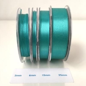 Teal Satin Ribbon 15mm