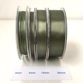 Dark Green Satin Ribbon 15mm