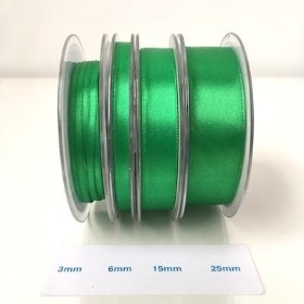 Emerald Satin Ribbon 6mm