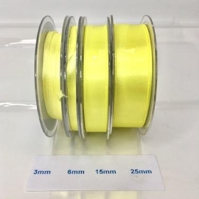 Light Yellow Satin Ribbon 25mm