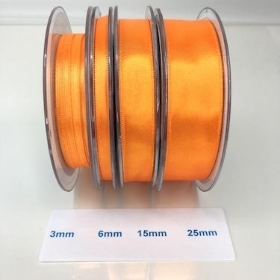 Orange Satin Ribbon 6mm